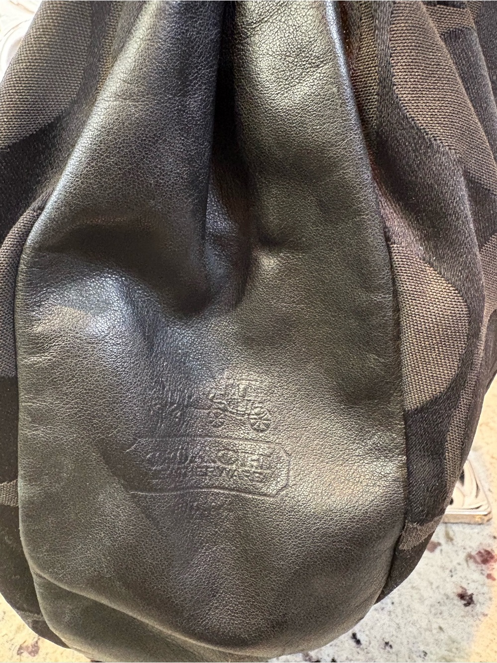 Coach #13642 Ali Signature Sateen Hobo Bag with Silver Charm - Picture 12 of 16